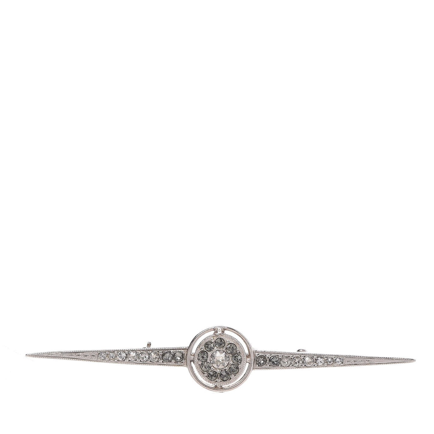 Crystal Airline Brooch Silver
