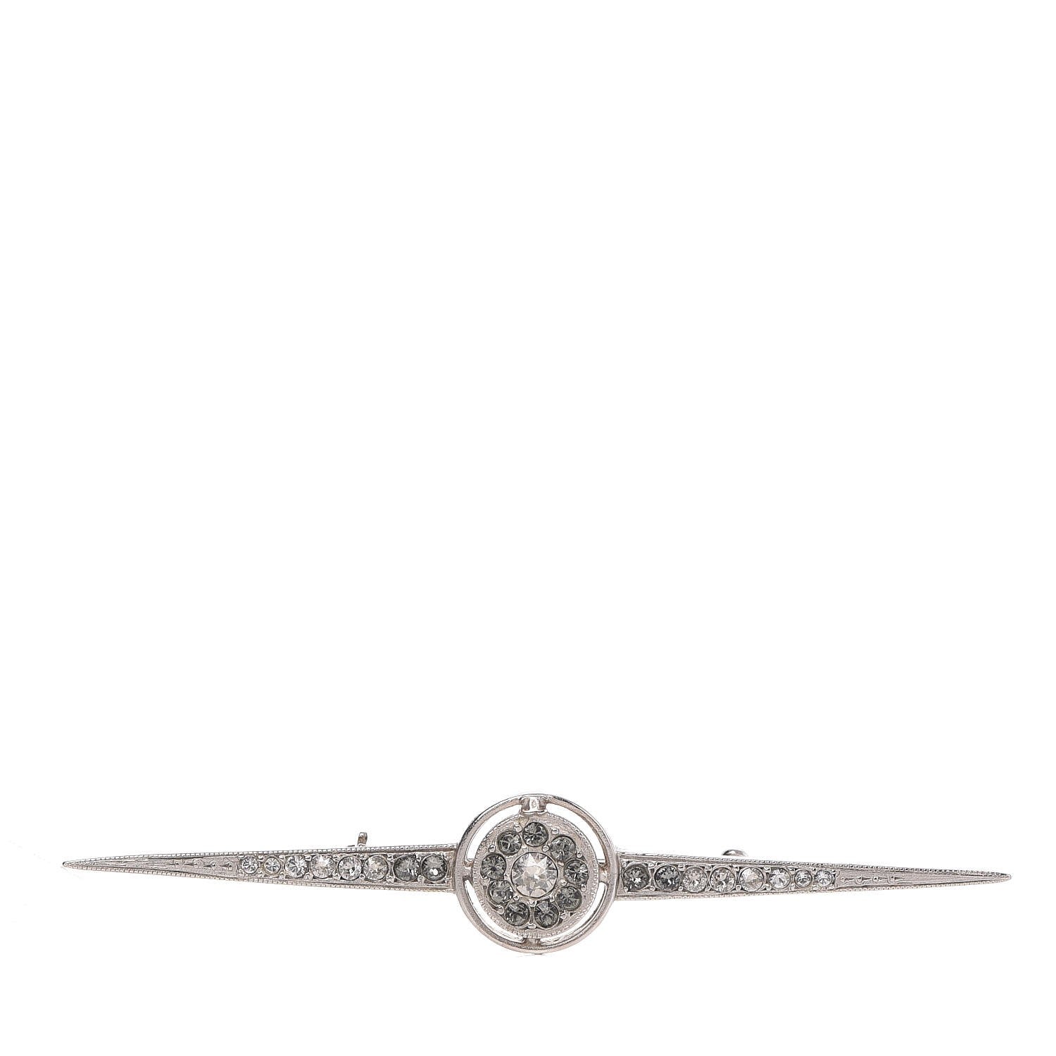Chanel Crystal Airline Brooch Silver 1 of 5