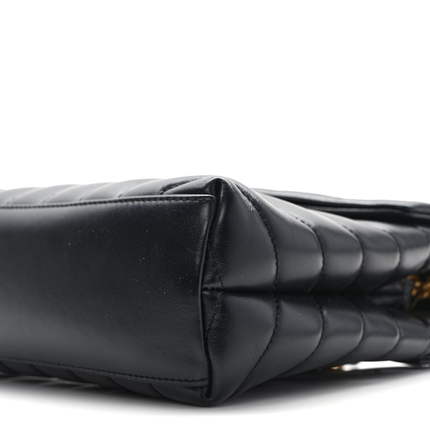 Saint Laurent Calfskin Y Quilted Monogram Small Loulou Chain Satchel Black 8 of 9
