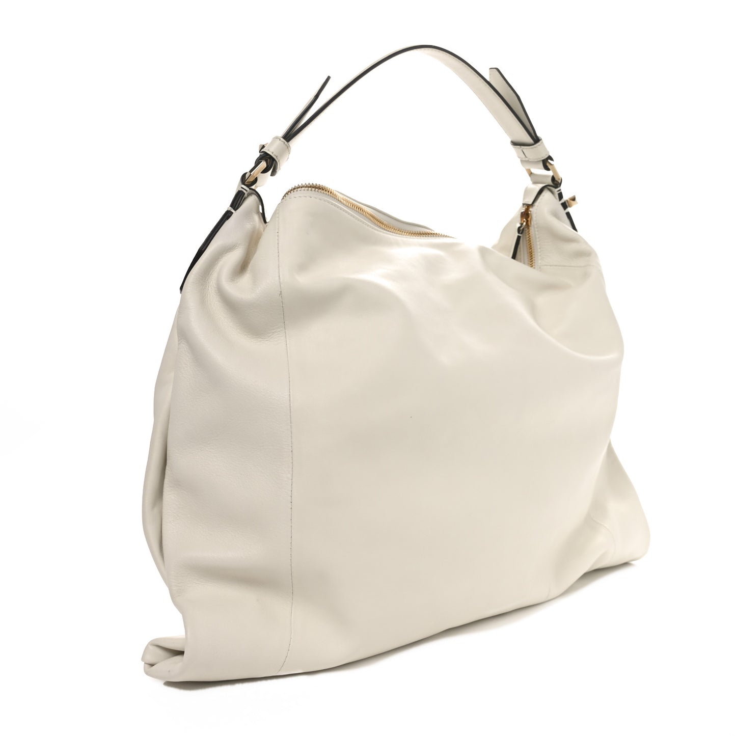 Calfskin Ana Hobo Shopping Tote Latte