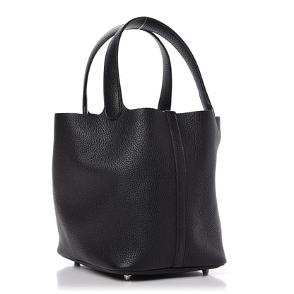 Hermes Taurillon Clemence Picotin Lock 22 MM Black 3 of 10