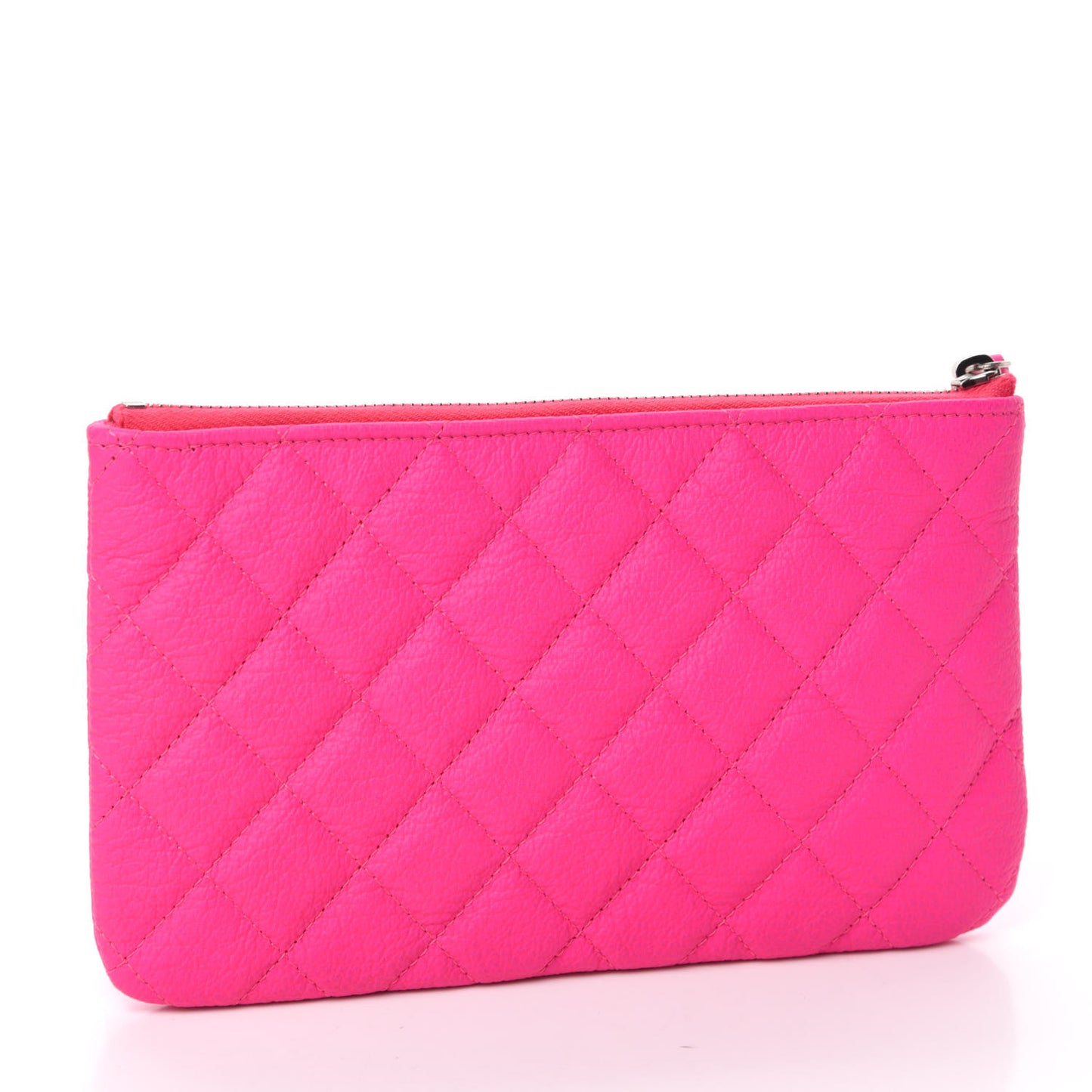 Goatskin Quilted Medium Reissue Cosmetic Case Pink