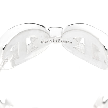 Hermes Sterling Silver PM Chaine d'Ancre Enchainee Band Ring 55 7.25 5 of 9