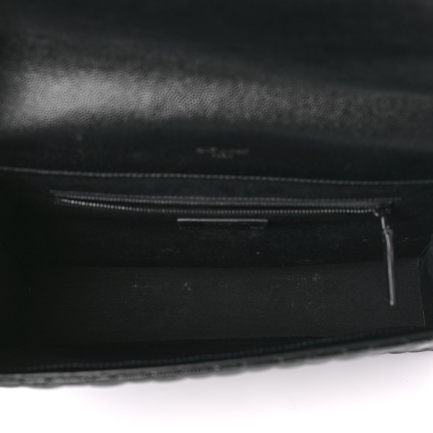 Grain De Poudre Textured Mixed Matelasse Large Triquilt Monogram Monochrome Satchel Black