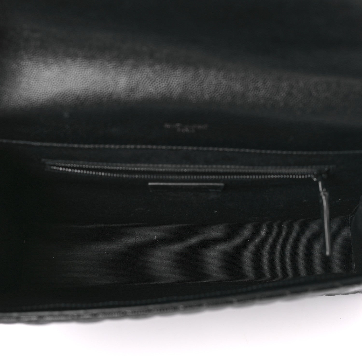 Saint Laurent Grain De Poudre Textured Mixed Matelasse Large Triquilt Monogram Monochrome Satchel Black 5 of 9