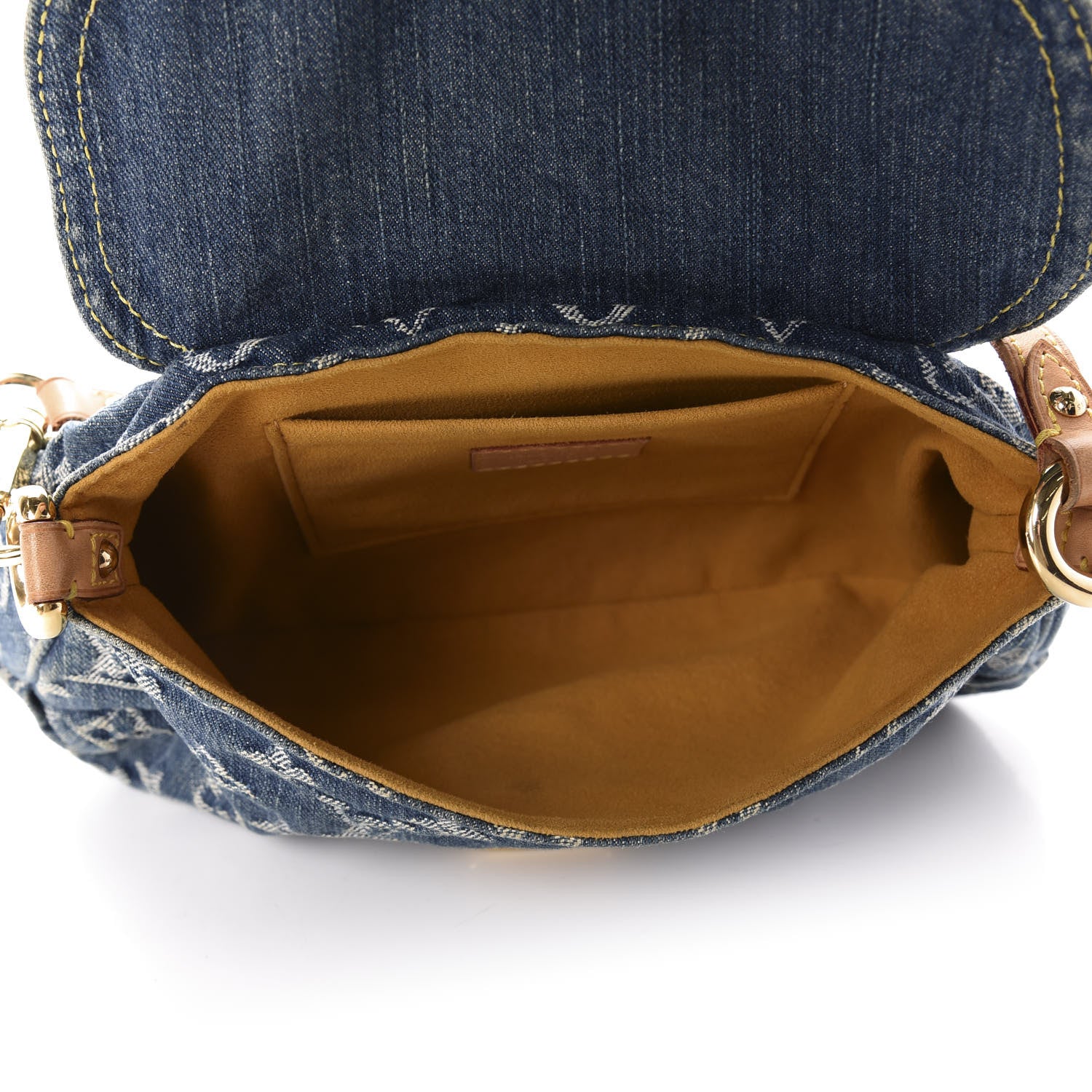 Louis Vuitton Monogram Denim Mini Pleaty Blue 5 of 12