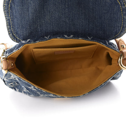 Louis Vuitton Monogram Denim Mini Pleaty Blue 5 of 12