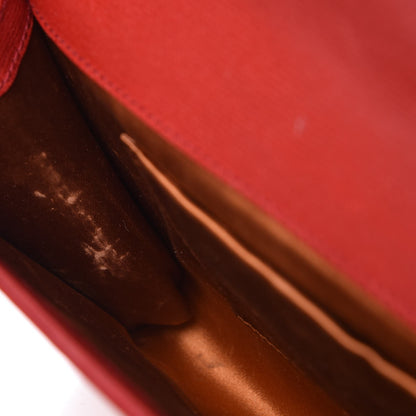 Saint Laurent Calfskin Classic Y Ligne Clutch Red 7 of 8
