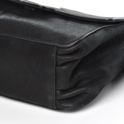 Fendi Metallic Nubuck Shoulder Bag Black 11 of 12