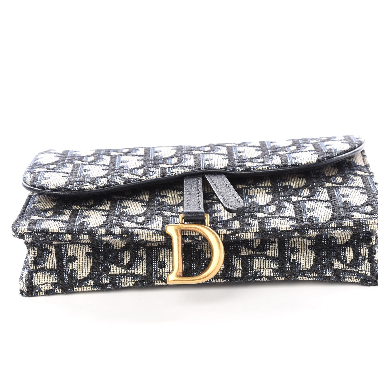 Christian Dior Oblique Saddle Belt Bag Blue 9 of 9