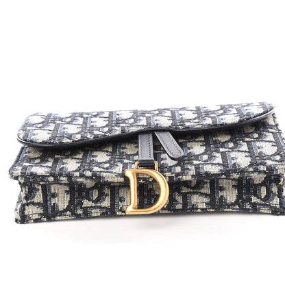 Christian Dior Oblique Saddle Belt Bag Blue 9 of 9
