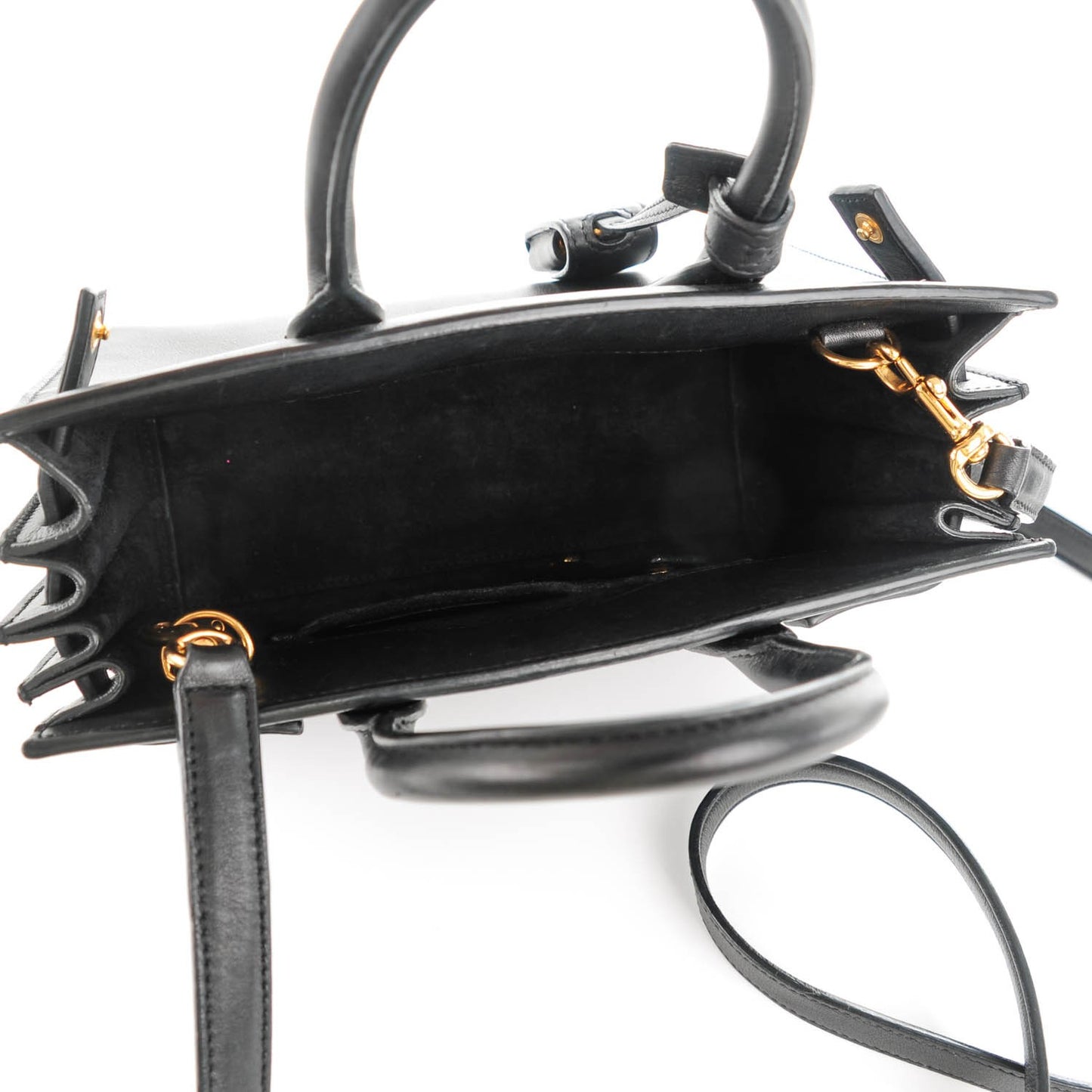 Calfskin Nano Sac De Jour Black