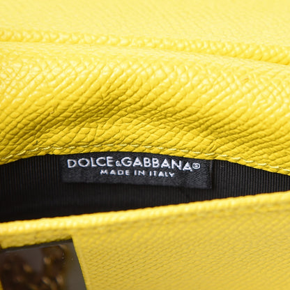 Dolce & Gabbana Dauphine Lemon Print Wallet On Chain Yellow White 8 of 9
