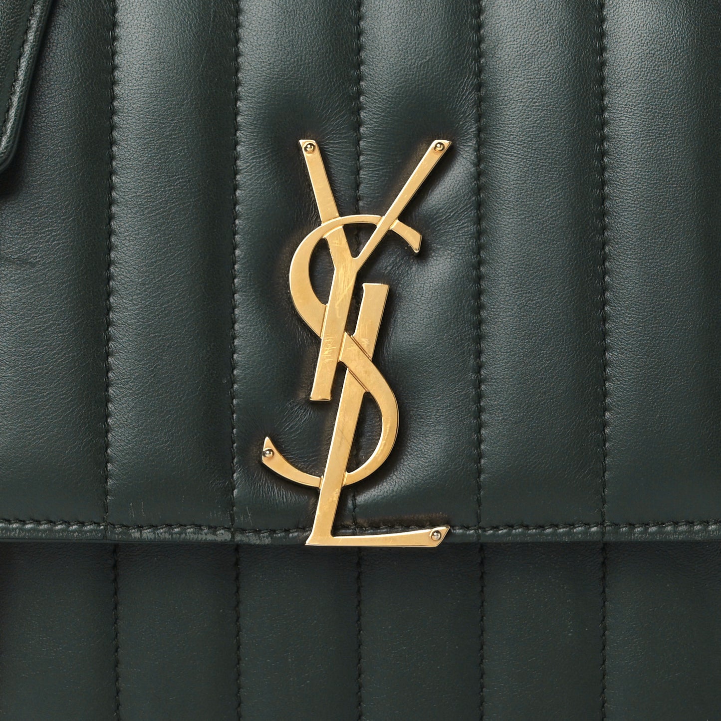 Lambskin Matelasse Monogram Medium Vicky Chain Bag Algae