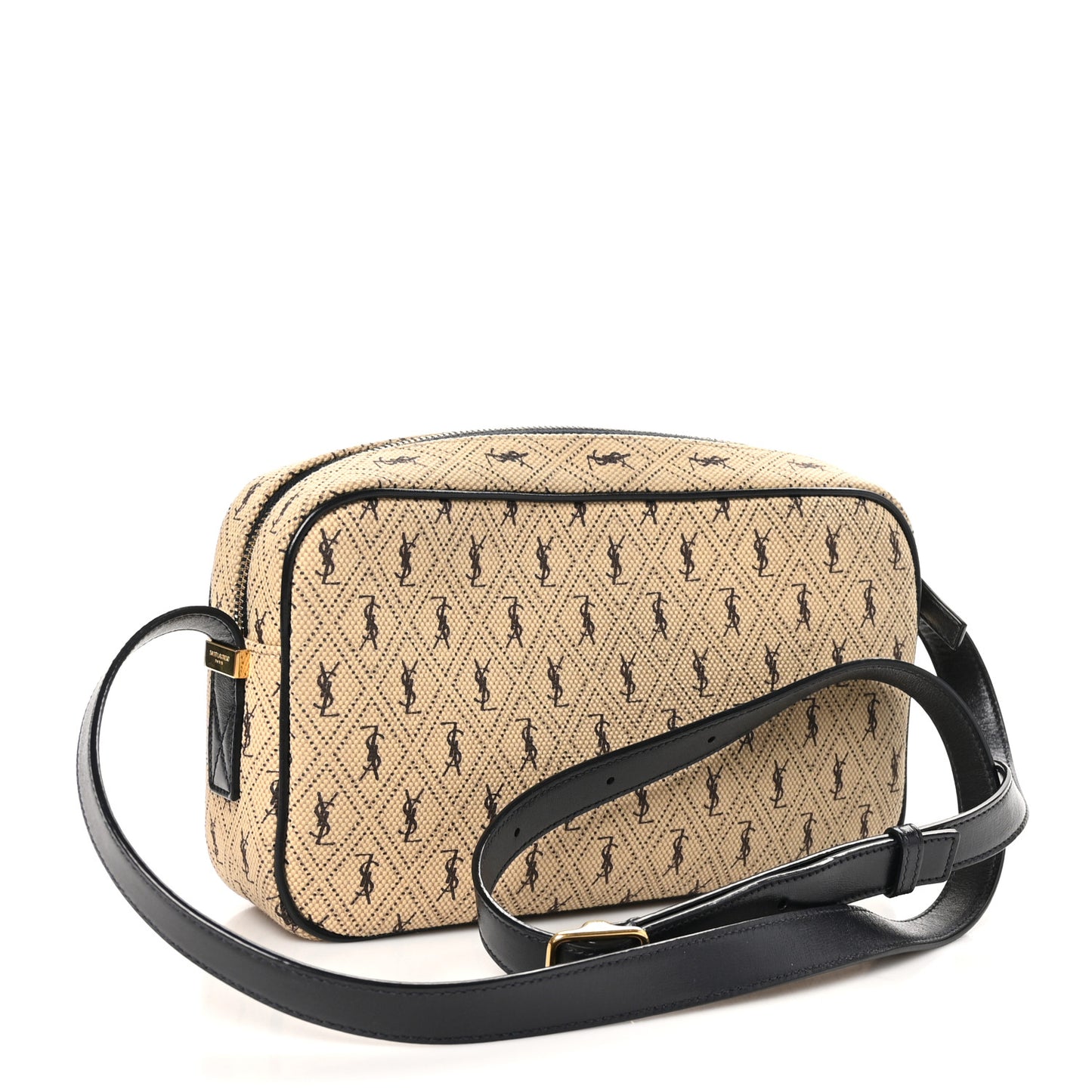 Canvas Monogram All Over Camera Bag Beige