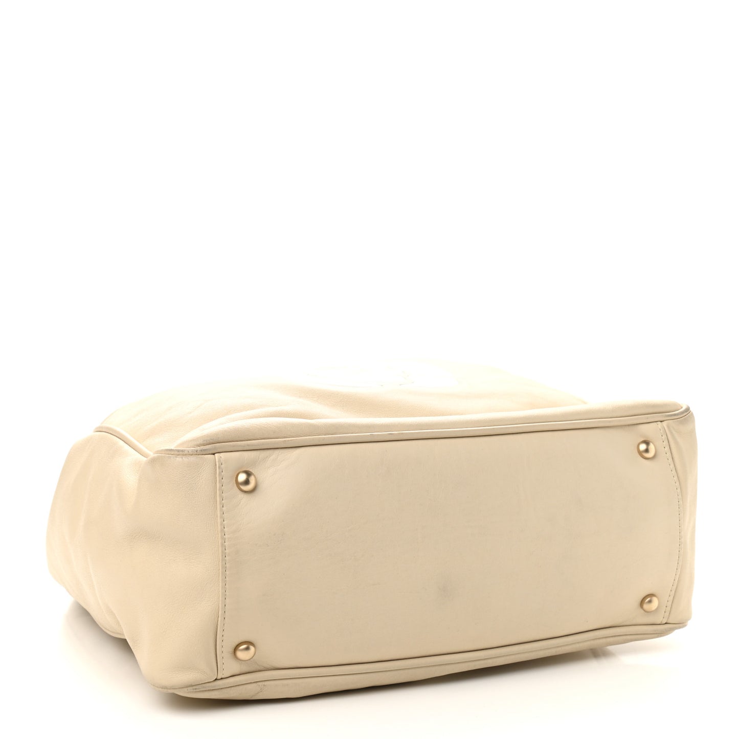 Lambskin Camellia Tote Beige