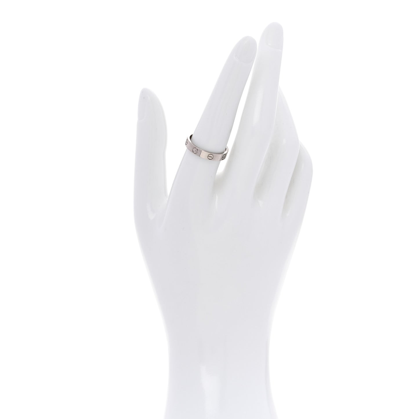 18K White Gold 3.5mm LOVE Wedding Band Ring 55 7.25