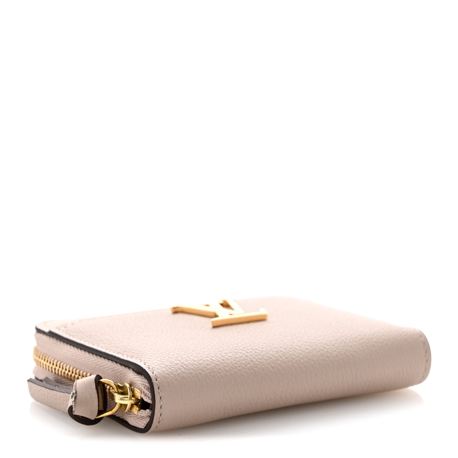 Louis Vuitton Calfskin Lockme Zippy Coin Purse Greige 4 of 8