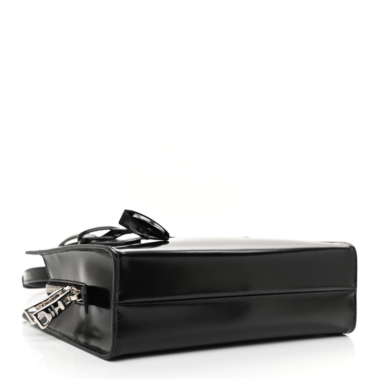 Spazzolato Mini Re-Edition 1995 Double Handle Handbag Black