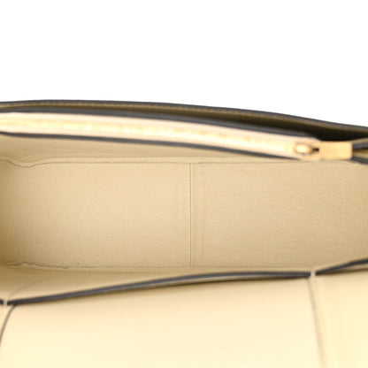 Celine Shiny Smooth Calfskin Medium Frame Shoulder Bag Chalk Mastic 7 of 10