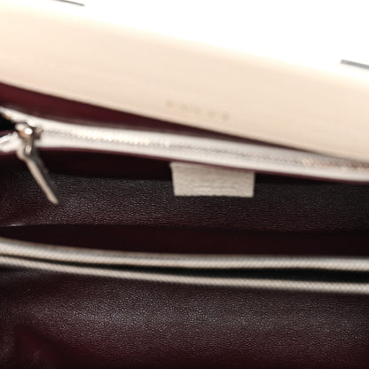 Gucci Grainy Calfskin Small Zumi Top Handle Bag Mystic White 5 of 10