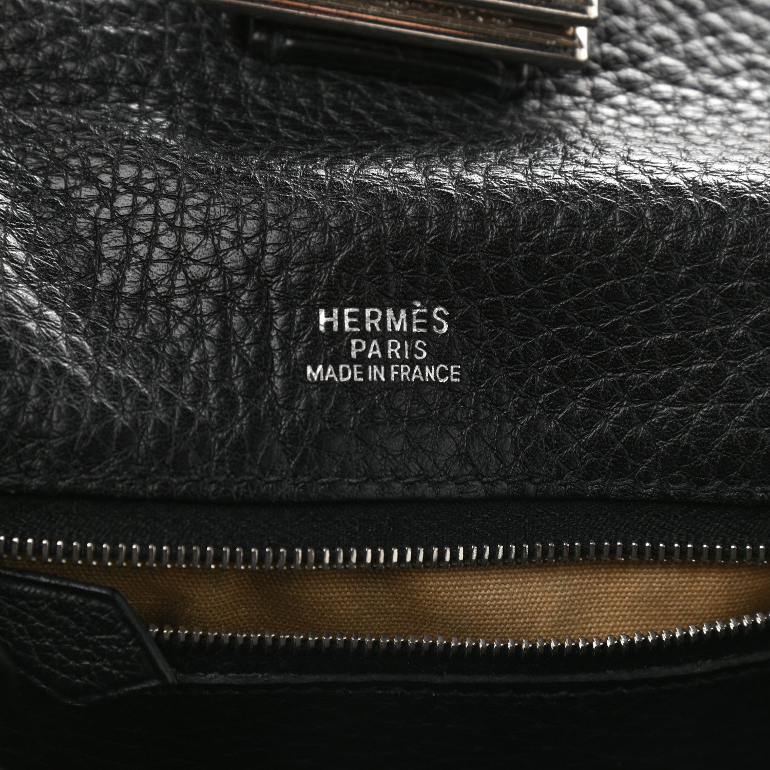Hermes Taurillon Clemence Tibet PM Black 6 of 9