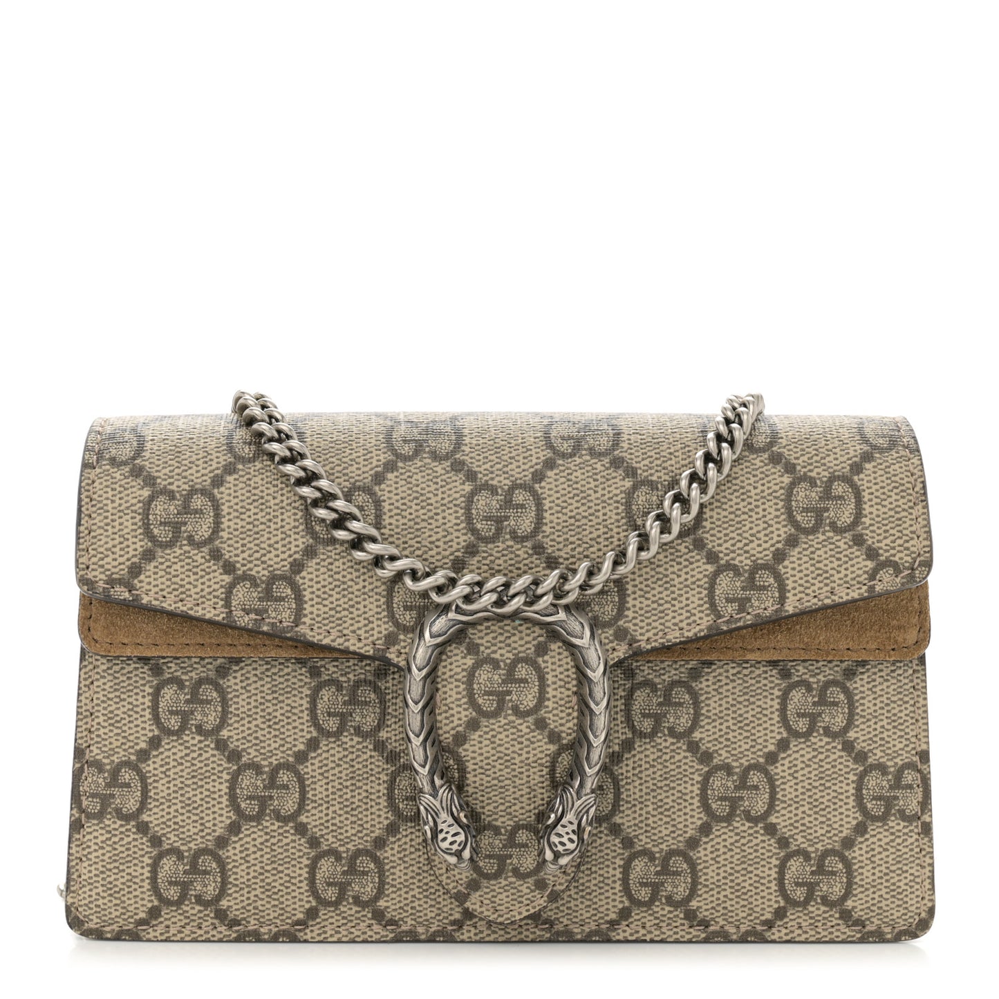 GG Supreme Monogram Super Mini Dionysus Shoulder Bag Taupe