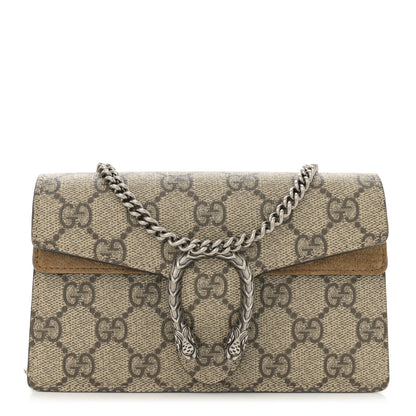 Gucci GG Supreme Monogram Super Mini Dionysus Shoulder Bag Taupe 1 of 11