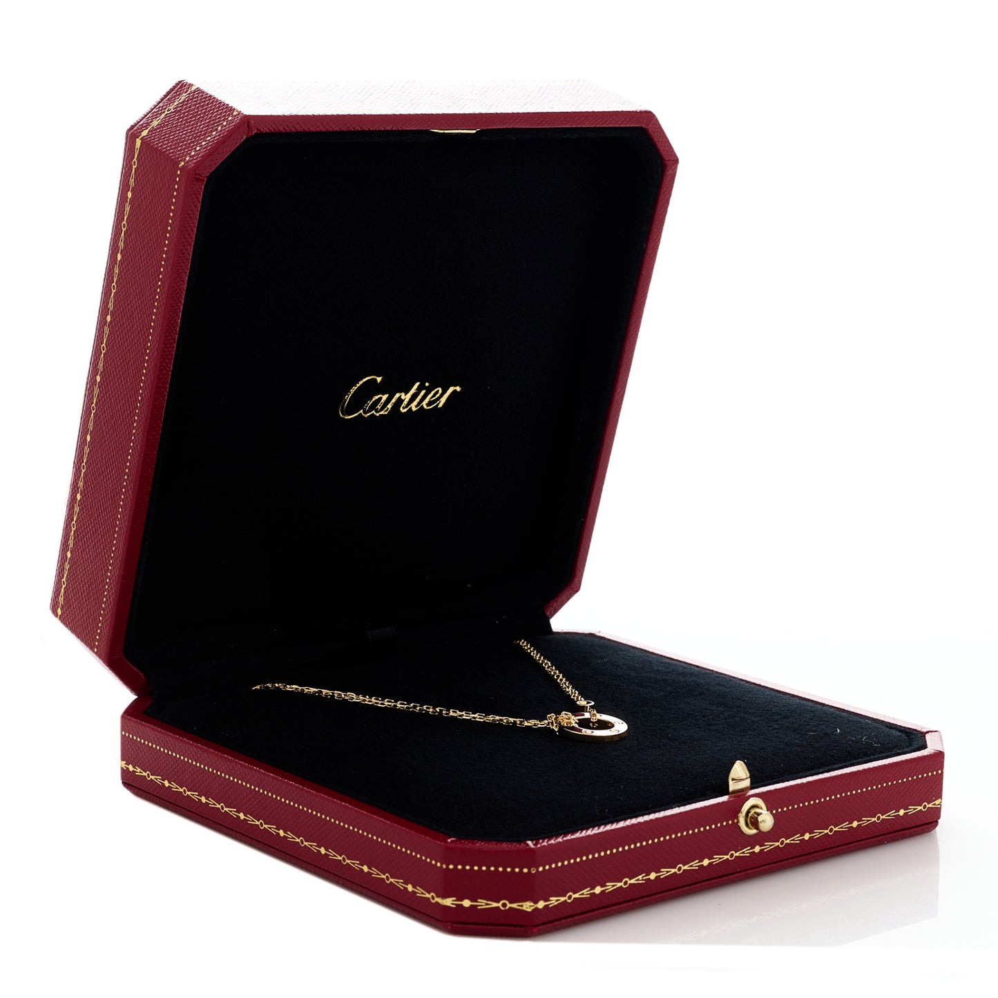 18K Yellow Gold 2 Diamond LOVE Necklace