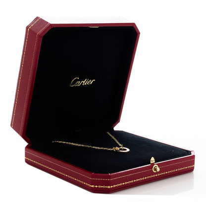 Cartier 18K Yellow Gold 2 Diamond LOVE Necklace 5 of 5