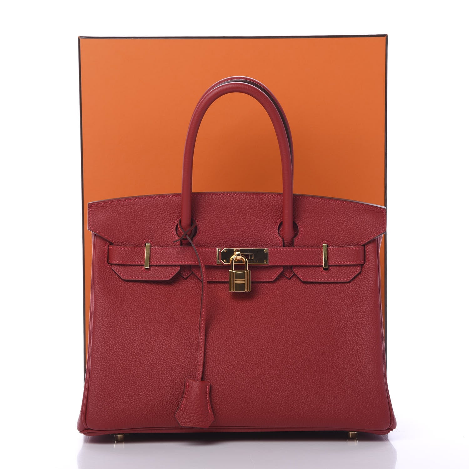 Hermes Taurillon Maurice Birkin 30 Rouge Vif 12 of 12