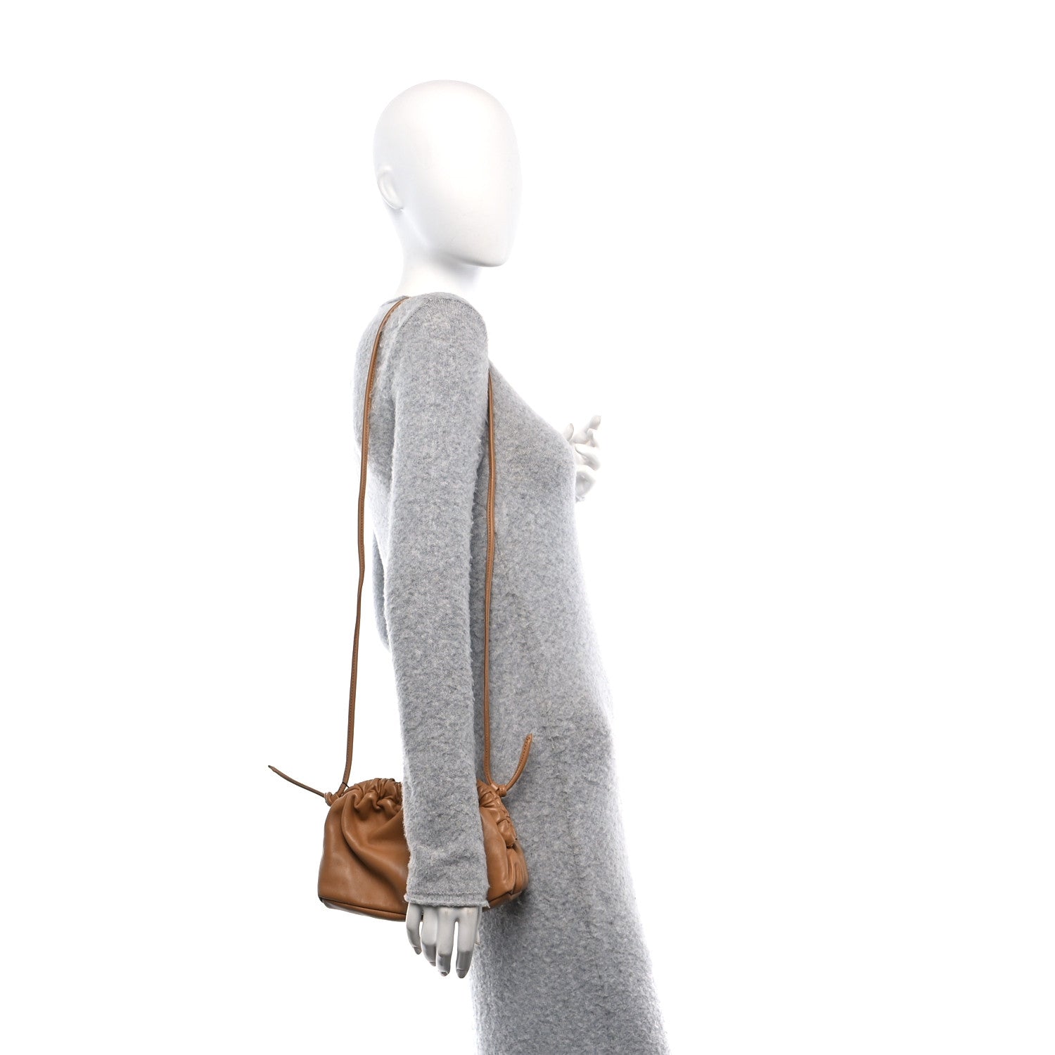 Mansur Gavriel Lambskin Cloud Mini Clutch Caramel 2 of 10
