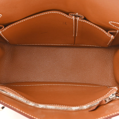 Hermes Taurillon Clemence Jypsiere 28 Gold 5 of 13