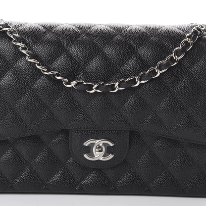 Chanel Caviar Quilted Jumbo Double Flap Black 9 of 9