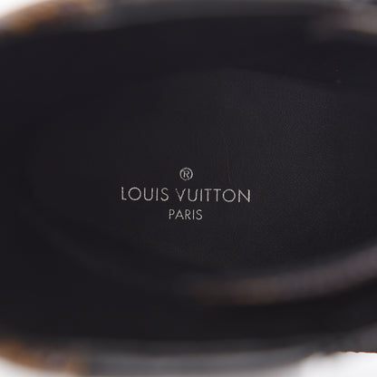 Louis Vuitton Suede Calfskin Monogram Laureate Platform Desert Boots 40 Black 7 of 9