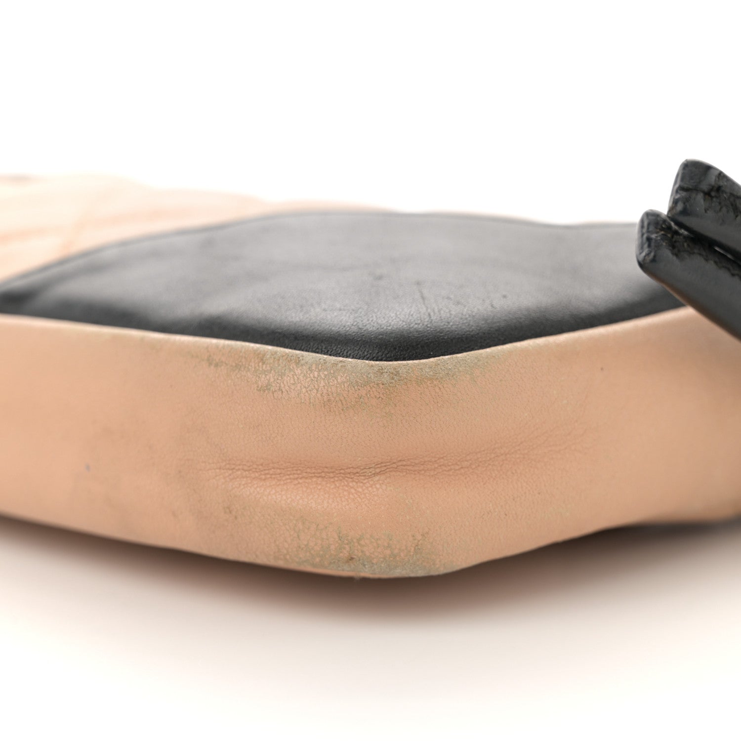 Chanel Calfskin Quilted Cambon Pochette Beige Black 9 of 12