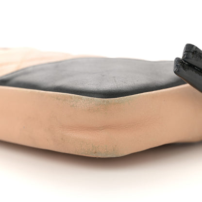 Chanel Calfskin Quilted Cambon Pochette Beige Black 9 of 12