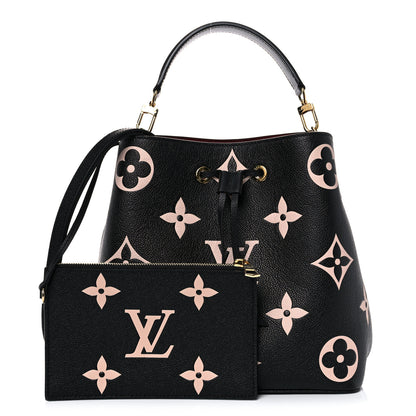 Louis Vuitton Empreinte Monogram Giant Neonoe MM Black Beige 1 of 10