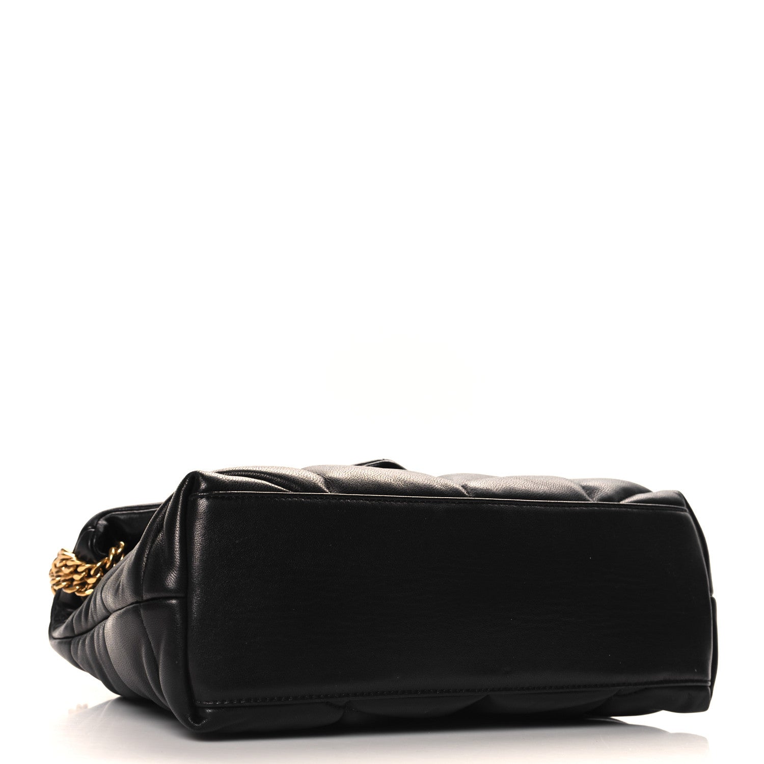 Saint Laurent Lambskin Quilted Small Loulou Puffer Monogram Chain Satchel Black 4 of 10