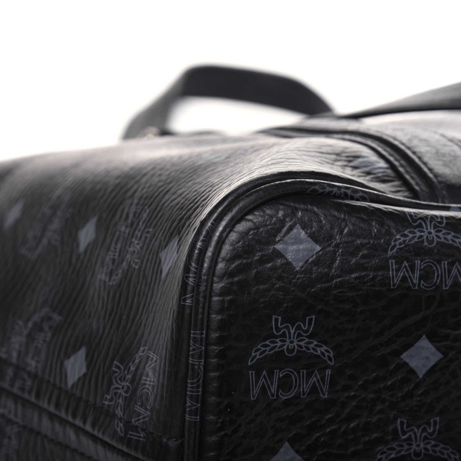 MCM Visetos Shopping Tote Black 17 of 29