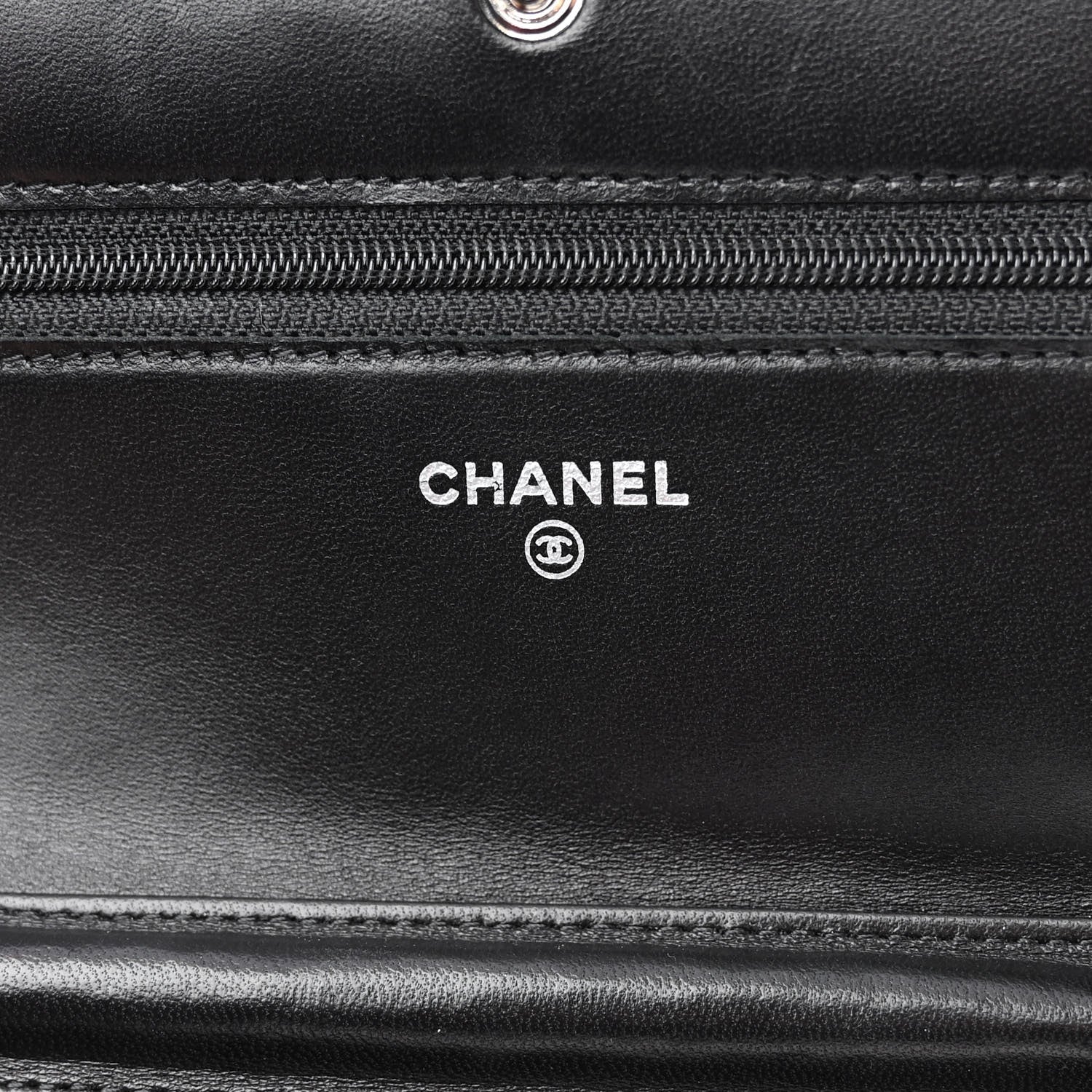 Chanel Lambskin Quilted Wallet On Chain WOC Black 6 of 11