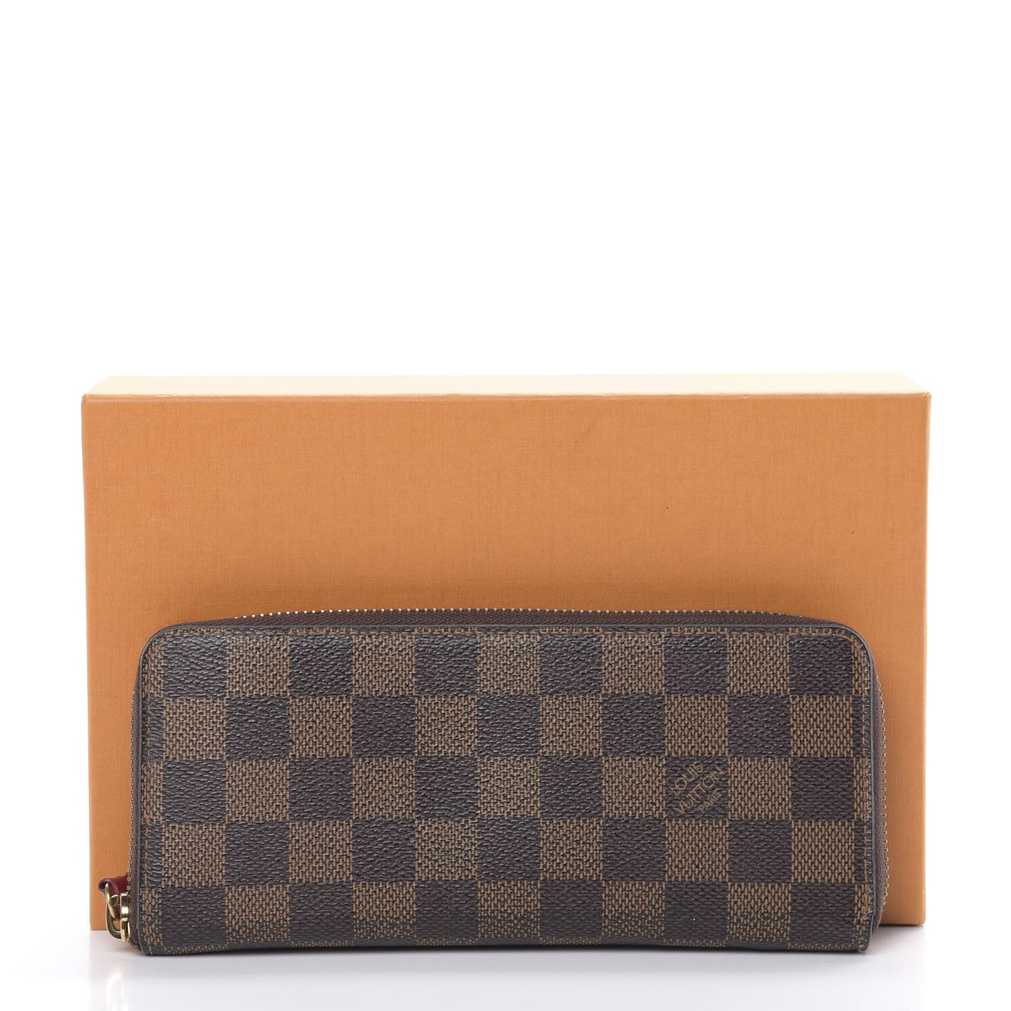 Damier Ebene Clemence Wallet Cherry