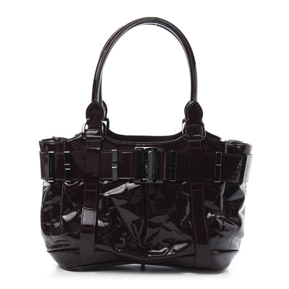 Burberry Patent Quilted Small Eastmore Landscape Tote Plum 1 of 11