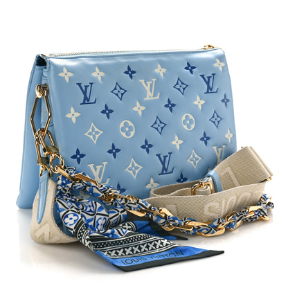 Louis Vuitton Lambskin Embossed Monogram Tricolor By The Pool Coussin BB Blue 2 of 9