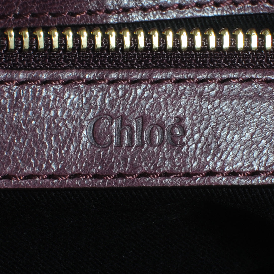 Glazed Leather Ethel Satchel Dark Purple