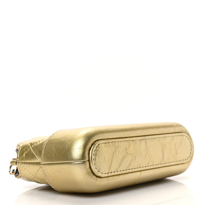 Chanel Metallic Aged Calfskin Quilted Small Gabrielle Clutch With Chain Gold 4 of 9