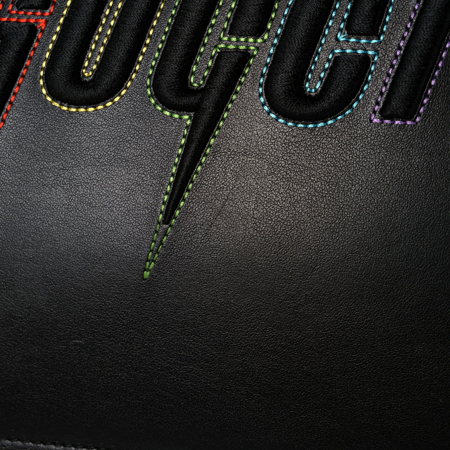 Gucci Calfskin Blade Embroidered Zip Pouch Black 9 of 13