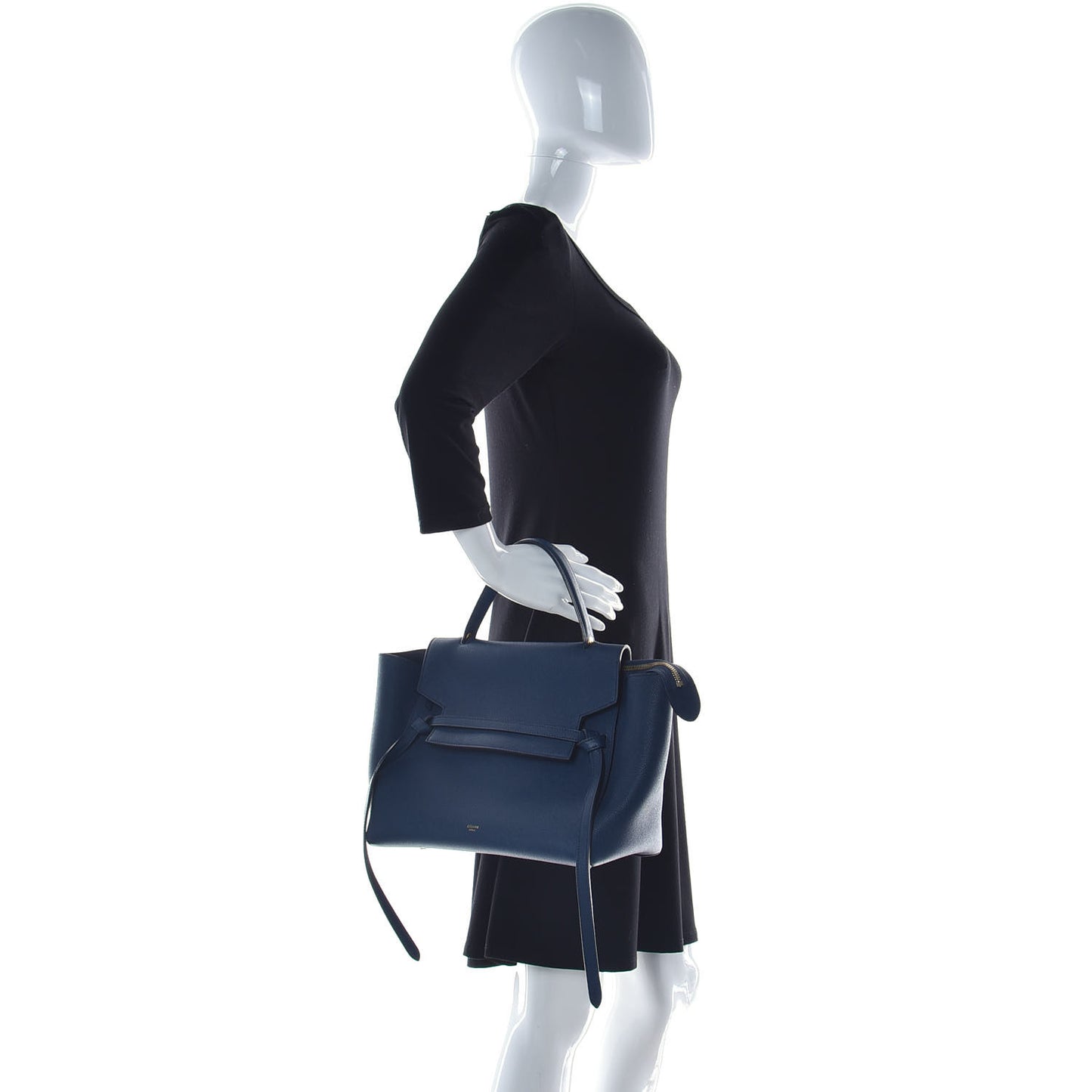 Grained Calfskin Mini Belt Bag Deepsea