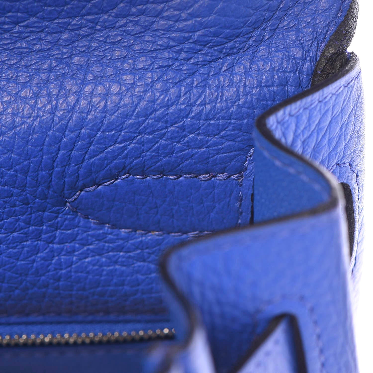 Hermes Taurillon Clemence Kelly Retourne 32 Bleu Electrique 27 of 42
