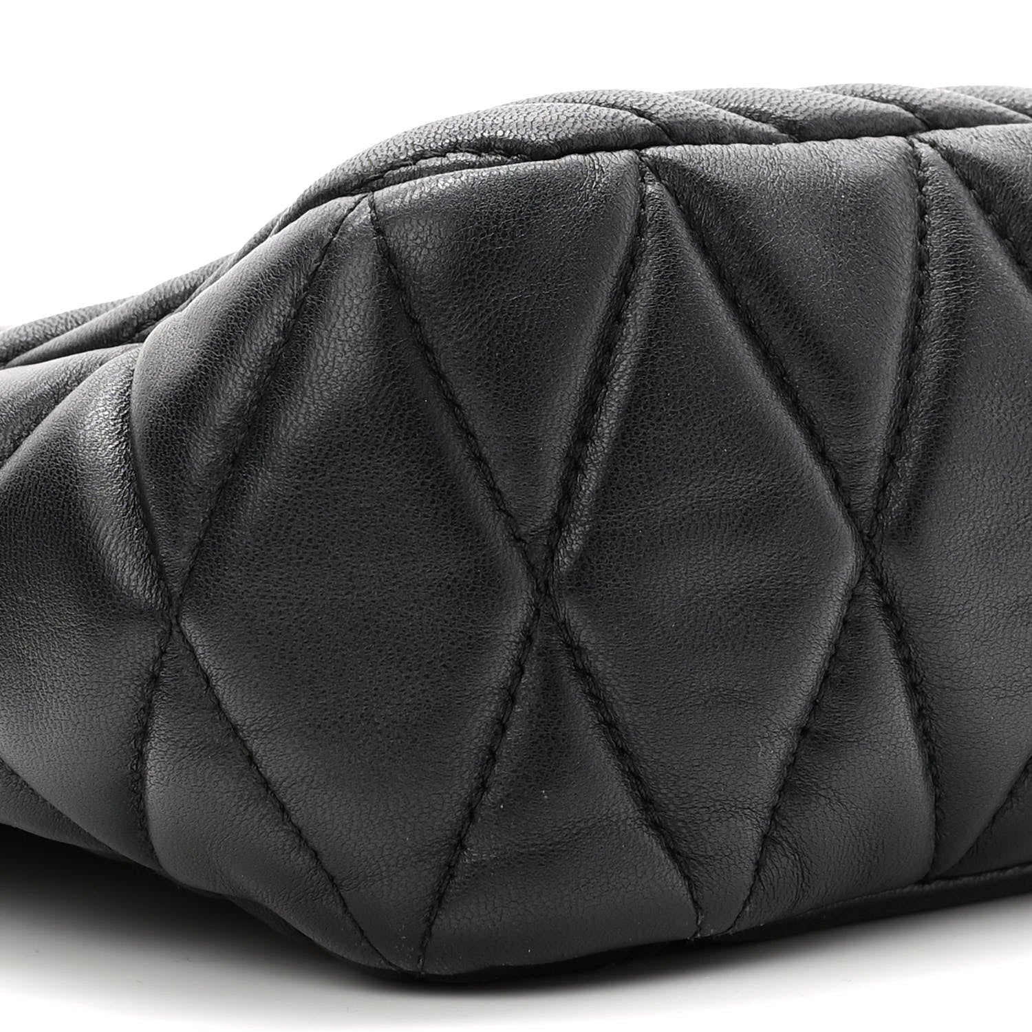 Miu Miu Nappa Matelasse Biker Shoulder Bag Black 8 of 13